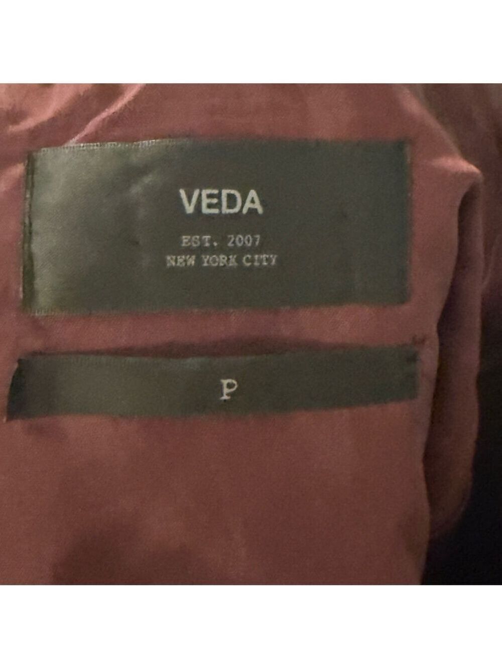 VEDA Maroon Leather mini skirt. Size small. - Picture 3 of 7